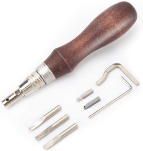 PAGOW 7 in 1 Leather Stitching Bevelers, Multi-Functional Leather Edge Groover